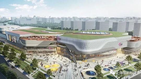 上海松江印象城LED顯示屏項目由智彩科技設計、安裝